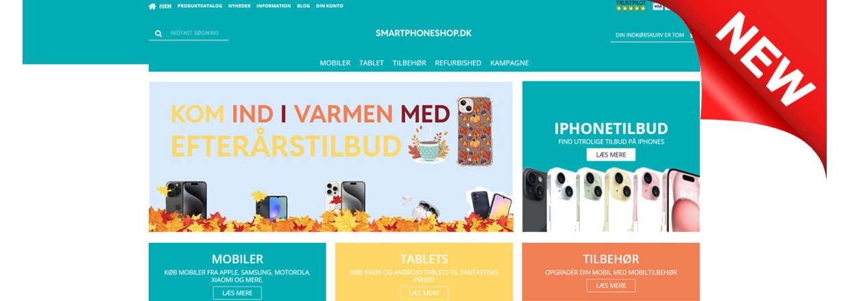 Ny webshop hos Smartphoneshop.dk: Hurtigere, smartere og mere brugervenlig!