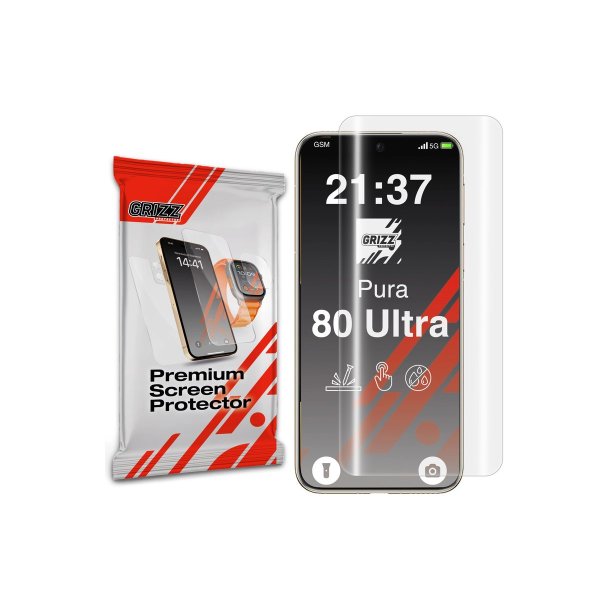 GrizzGlass Hydrofilm hydrogel sk�rmbeskyttelsesfilm til Huawei Pura 80 Ultra