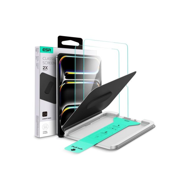 ESR UltraFit 2-pak h�rdet sk�rmbeskyttelsesglas til iPad Pro 11'' (2024/2025)