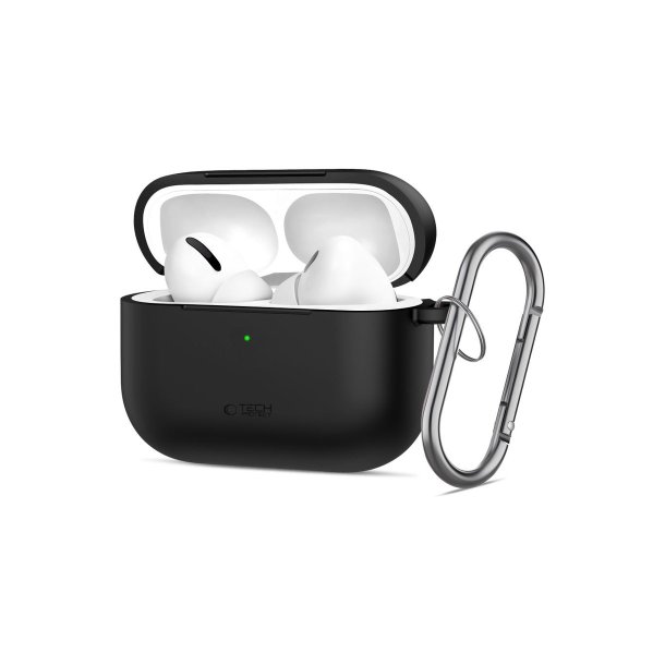 Tech-Protect Silicone Hook-cover til Apple AirPods Pro 3 Black