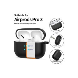 Tech-Protect Silicone Hook-cover til Apple AirPods Pro 3 Black