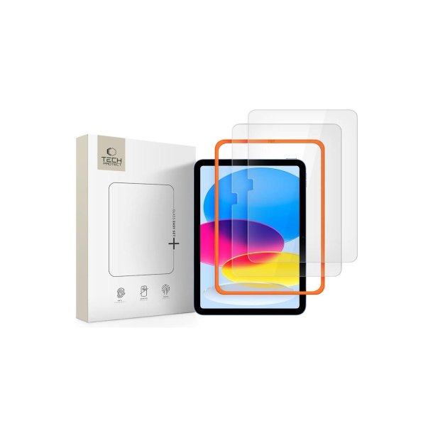 Tech-Protect Easy Set+ 2-pak h�rdet sk�rmbeskyttelsesglas til iPad 10.9'' (2022) / iPad 11'' (2025)