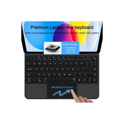 Tech-Protect SmartCase Magnetic-cover med tastatur til iPad 10.9'' (2022) / iPad 11'' (2025) Black
