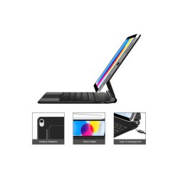 Tech-Protect SmartCase Magnetic-cover med tastatur til iPad 10.9'' (2022) / iPad 11'' (2025) Black