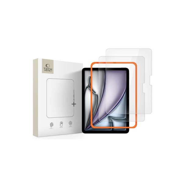 Tech-Protect Easy Set+ 2-pak h�rdet sk�rmbeskyttelsesglas til iPad Air 11'' (2024/2025/2026) Transparent
