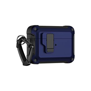 Hurtel Pro Armor-cover med karabinhage til Apple AirPods 4 Blue