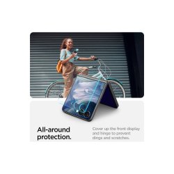 Spigen Glas.tR EZ Fit HD 2-pak h�rdet sk�rmbeskyttelsesglas til Samsung Galaxy Z Flip7 Transparent