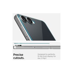 Spigen Glas.tR EZ Fit HD 2-pak h�rdet sk�rmbeskyttelsesglas til Samsung Galaxy Z Flip7 Transparent