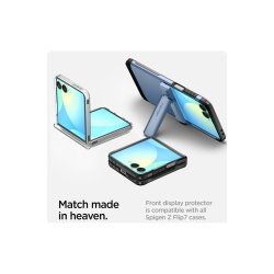 Spigen Glas.tR EZ Fit HD 2-pak h�rdet sk�rmbeskyttelsesglas til Samsung Galaxy Z Flip7 Transparent