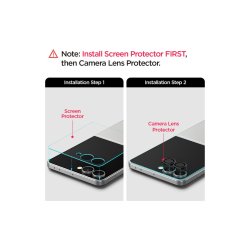 Spigen Glas.tR EZ Fit HD 2-pak h�rdet sk�rmbeskyttelsesglas til Samsung Galaxy Z Flip7 Transparent
