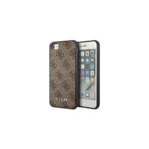 Guess 4G Metal Gold Logo cover til iPhone SE 2022 / 2020 / 7 / 8 Brown
