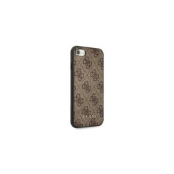 Guess 4G Metal Gold Logo cover til iPhone SE 2022 / 2020 / 7 / 8 Brown