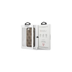 Guess 4G Metal Gold Logo cover til iPhone SE 2022 / 2020 / 7 / 8 Brown
