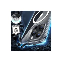 ESR Classic Hybrid Halolock MagSafe cover + h�rdet glas til iPhone 16 Pro Max Clear