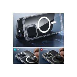 ESR Classic Hybrid Halolock MagSafe cover + h�rdet glas til iPhone 16 Pro Max Clear