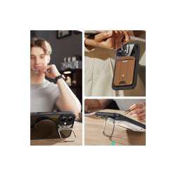 ESR Classic Hybrid Kickstand Halolock MagSafe cover Set + h�rdet glas til iPhone 16 Black