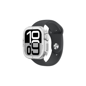 AmazingThing Titan Pro Metal cover til Apple Watch 11 46mm Aluminum Silver