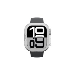 AmazingThing Titan Pro Metal cover til Apple Watch 11 46mm Aluminum Silver