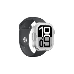 AmazingThing Titan Pro Metal cover til Apple Watch 11 46mm Aluminum Silver