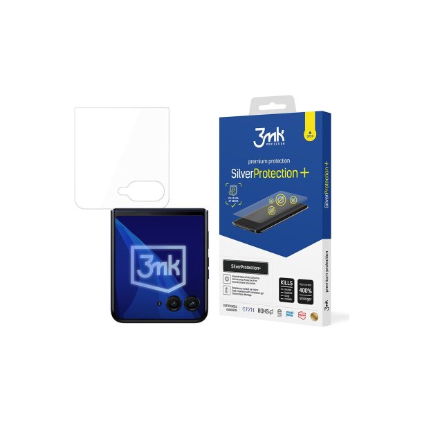 Antibacterial beskyttelsesfilm 3mk SilverProtection+ til Motorola Razr 50 Ultra (front)