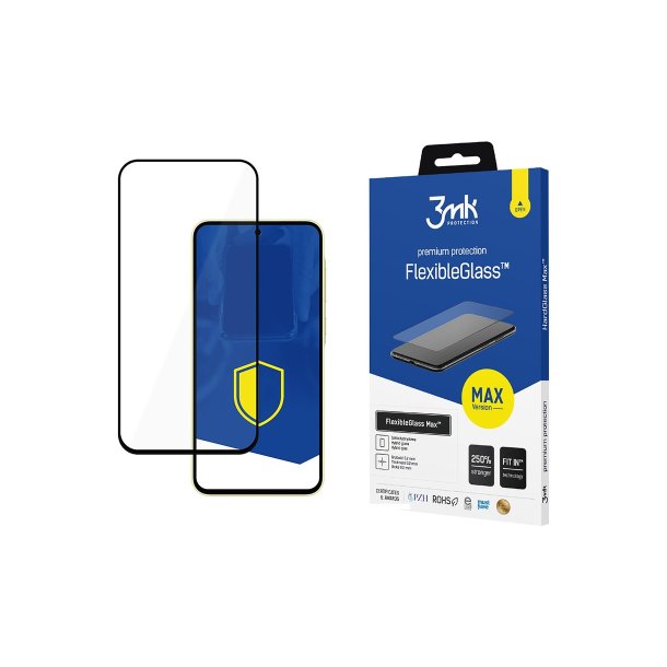 3mk FlexibleGlass Max Black h�rdet glas til Samsung Galaxy A35 5G
