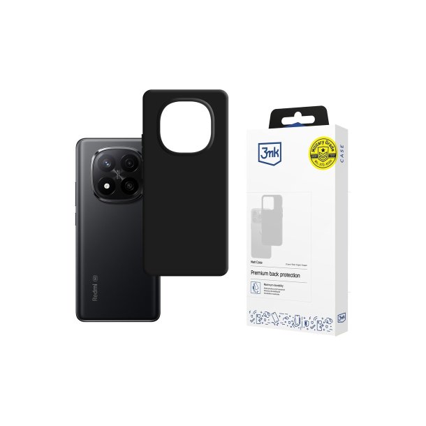 3mk Matt-cover Pro cover til Xiaomi Redmi Note 14 Pro+ Matte Black