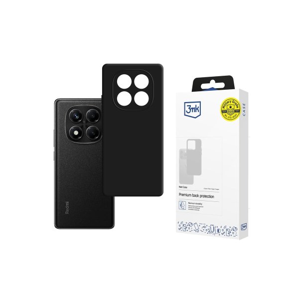 3mk Matt-cover til Xiaomi Redmi Note 14 Pro 4G Matte Black