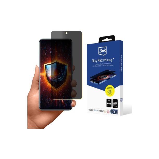 3mk Silky Matt Privacy sk�rmbeskyttelse til Xiaomi Redmi Note 15 Pro 4G