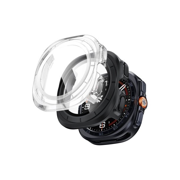 Tech-Protect Defense 2-pak cover til Samsung Galaxy Watch Ultra 47mm Clear Matte Black