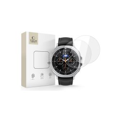 Tech-Protect Glass Fit+ 2-pak h�rdet glas til Samsung Galaxy Watch 8 Classic 46 mm Transparent