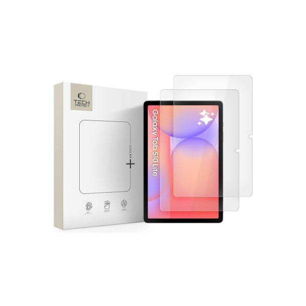 Tech-Protect Glass Fit+ 2-pak h�rdet glas til Samsung Galaxy Tab S10 Lite 10.9 X400 / X406B Transparent