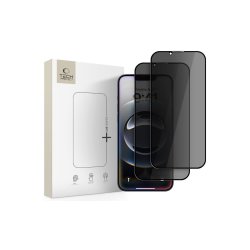 Tech-Protect privacy-glas Pro+ 2-pak til iPhone 17e / 16e / 14 / 13 Pro / 13 Black