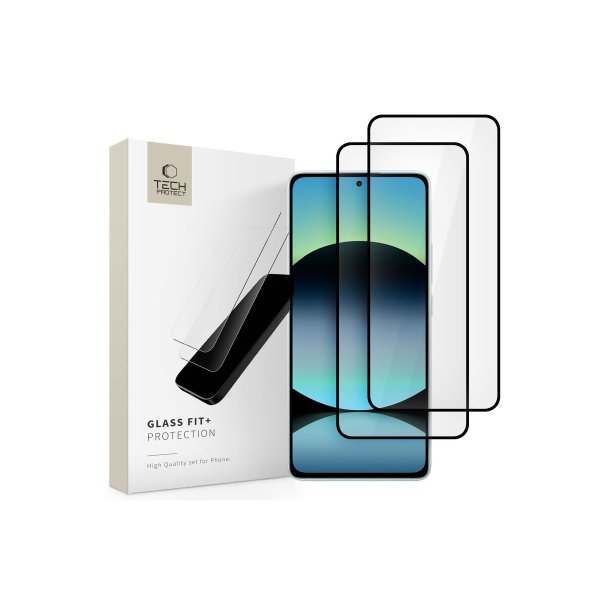 Tech-Protect Glass Fit +2-pak h�rdet glas til Xiaomi Redmi Note 14 4G / 5G Black
