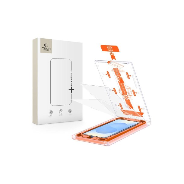 Tech-Protect Quick Set+ h�rdet glas til Samsung Galaxy S25 Transparent