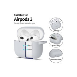 Tech-Protect Silicone Hook cover til Apple AirPods 3 Gray