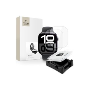 Tech-Protect Supreme hydrogel-film Set 2-pak til Apple Watch 10 42 mm Transparent