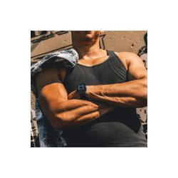 Armored urrem med beskyttelsescover til Apple Watch 42/44/45mm Black, Gold