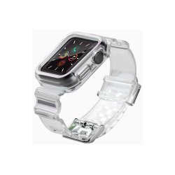 Silikonerem med beskyttelsescover til Apple Watch 42mm Black