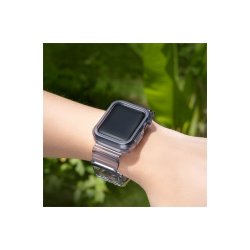 Silikonerem med beskyttelsescover til Apple Watch 42mm Black