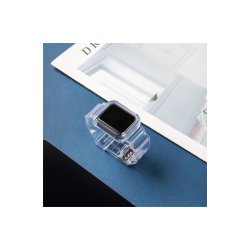 Silikonerem med beskyttelsescover til Apple Watch 42mm Black