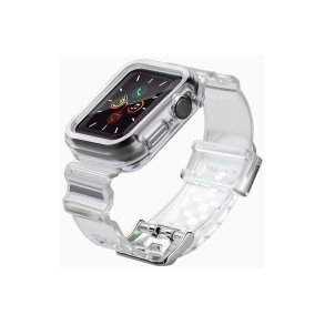 Silikonerem med beskyttelsescover til Apple Watch 38mm Black