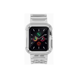 Silikonerem med beskyttelsescover til Apple Watch 38mm Black