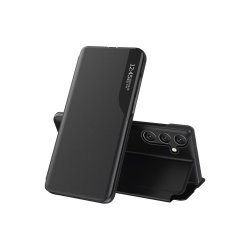 Eco Leather View cover til Samsung Galaxy S24 FE med Flip og Stand Black