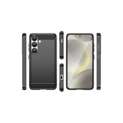 Carbon cover fleksibel silikone til Xiaomi Poco F7 Pro Black