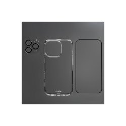 SBS set med D3O-teknologi til iPhone 16 Pro - cover + sk�rmglas og kamerabeskyttelse Transparent