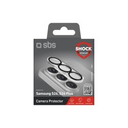 SBS beskyttelsesglas til bagkamera til Samsung Galaxy S26/S26 Plus med sort ramme