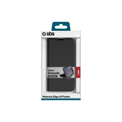 SBS Wallet Smooth cover til Motorola Edge 60 Fusion med flap Black