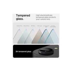 Spigen Optik Pro GLAS.TR "Ez Fit" kamerabeskyttelse 2-pak til iPhone 16e / 17e Black