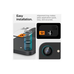 Spigen Optik Pro GLAS.TR "Ez Fit" kamerabeskyttelse 2-pak til iPhone 16e / 17e Black