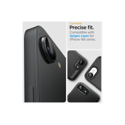 Spigen Optik Pro GLAS.TR "Ez Fit" kamerabeskyttelse 2-pak til iPhone 16e / 17e Black